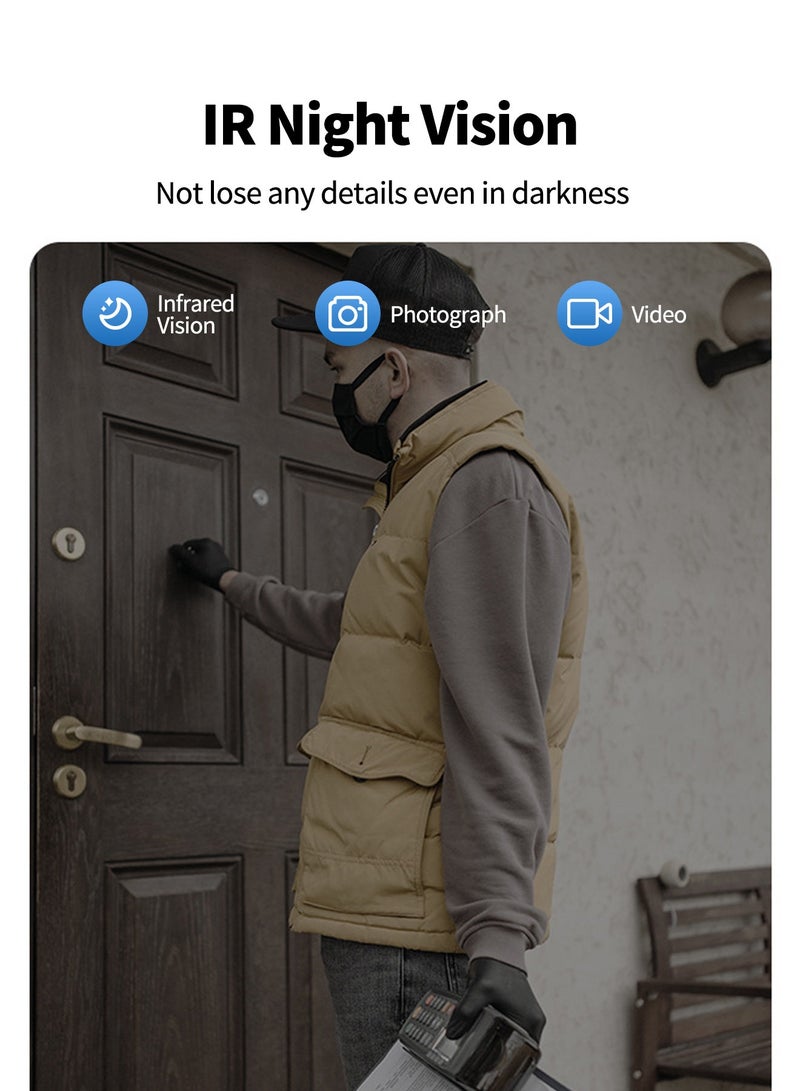 Bcarenest Wireless Video Doorbell,with App Live View, IP55 Waterproof, Two-Way Talk, Cloud Storage, Night Vision ，AA Battery-Powered, Includes 1 Outdoor Camera Transmitter & 1 Indoor Chime Receiver - Image 5